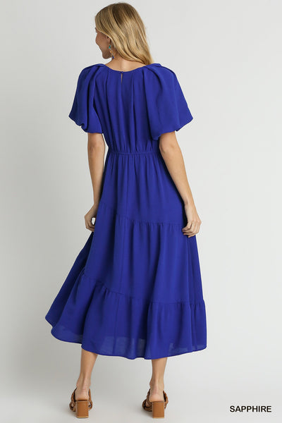 trust yourself midi dress | sapphire
