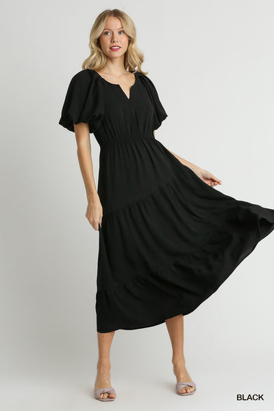 trust yourself midi dress | black