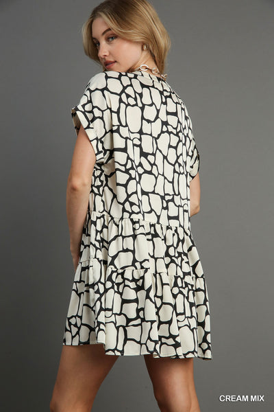 midnight marvel tiered dress | cream mix