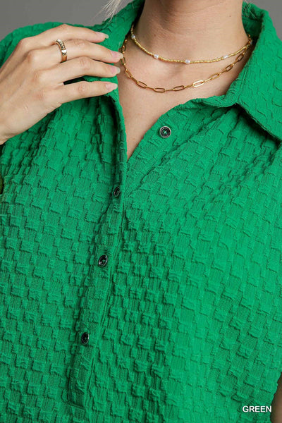 bite the bullet jacquard top | green