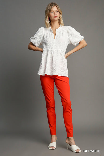 floral fantasies babydoll top | off white