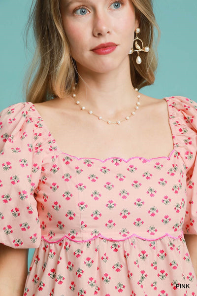 exclusive charm floral top | pink