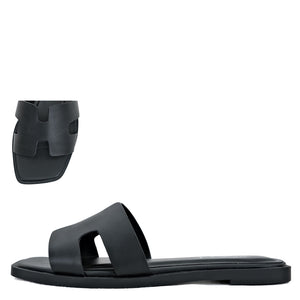 knit sandals | black