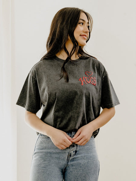 woo pig sooie lyric puff hi-dive tee | black