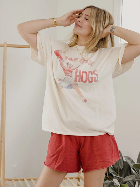arkansas razorbacks rah rah tee | off white