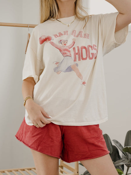 arkansas razorbacks rah rah tee | off white