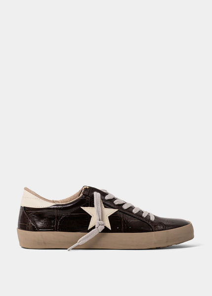 shu shop paula sneakers | brown croco