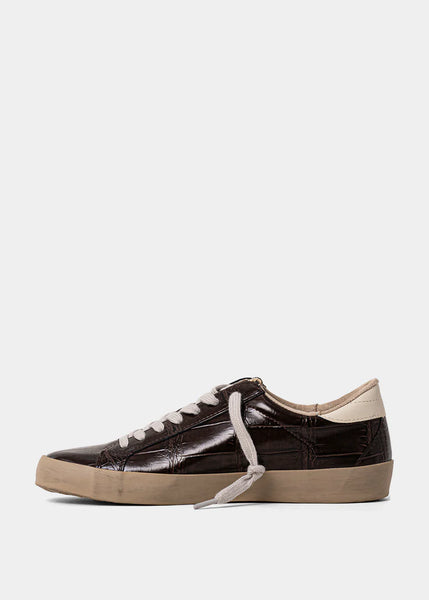 shu shop paula sneakers | brown croco
