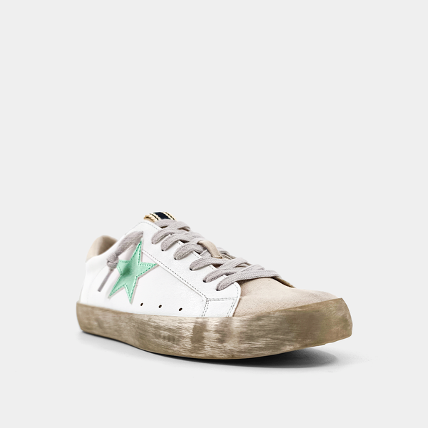 shu shop paula sneakers | metallic green