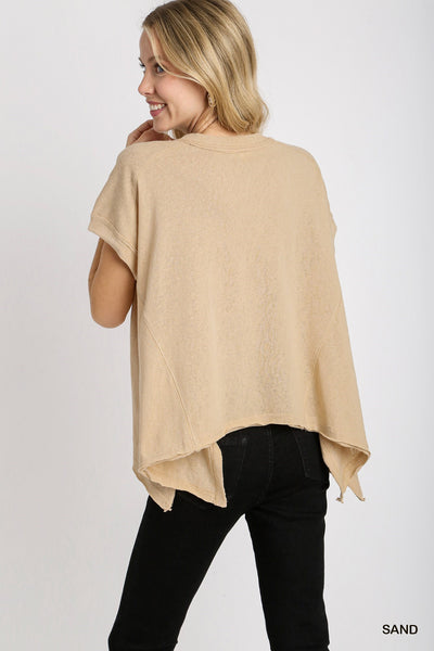on solid ground slub top | sand
