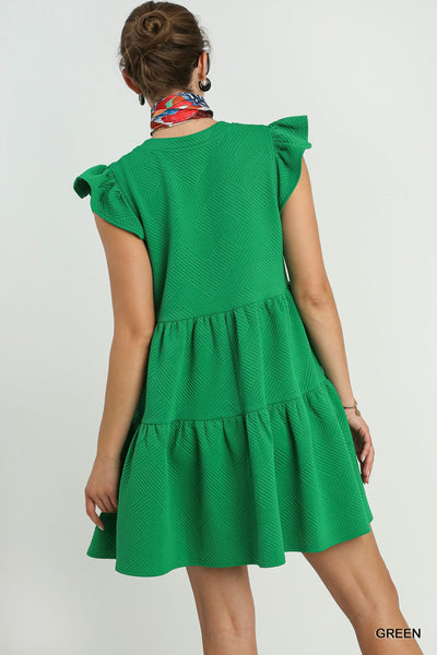 out of the blue jacquard dress | green