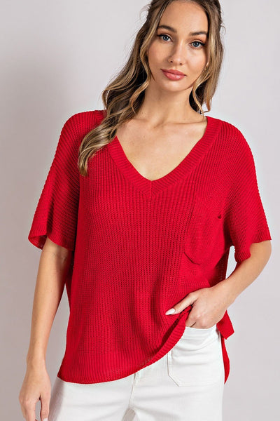 don't think twice knit top | currant