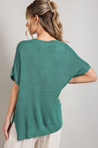 don't think twice knit top | sage
