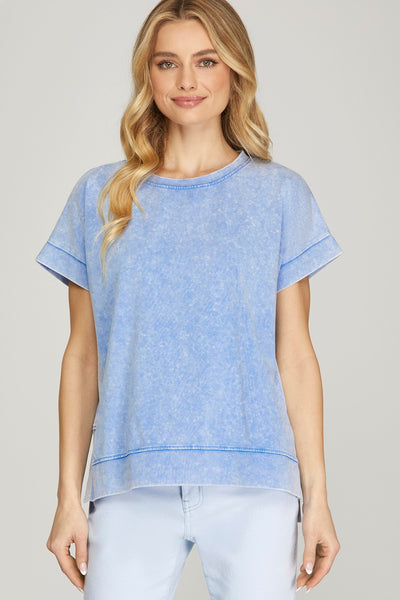 message received washed top | misty blue