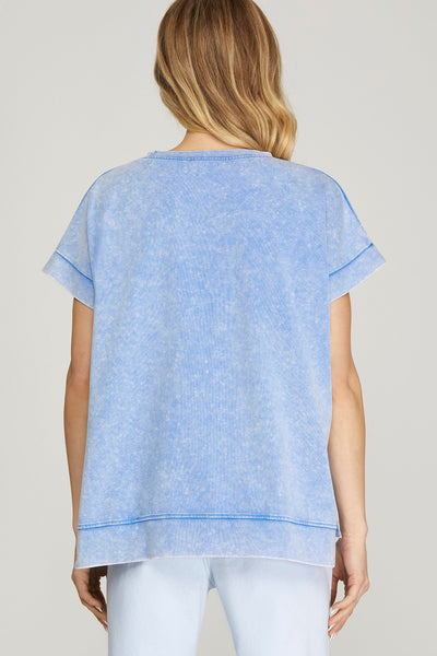 message received washed top | misty blue