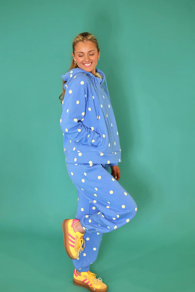cozy in polka dots sweat set | blue butter