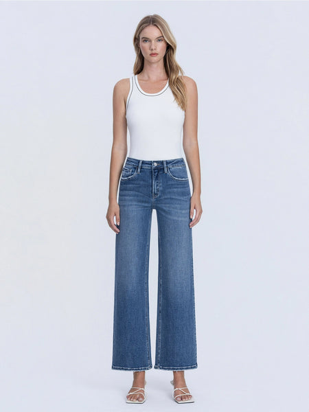 noah high rise wide leg ankle jeans | charm