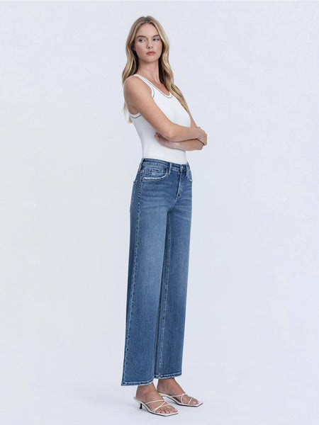 noah high rise wide leg ankle jeans | charm