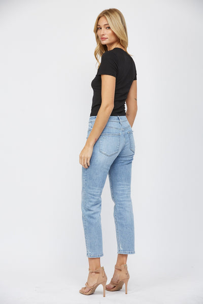 aubrey mid-rise straight leg jeans | glaucous