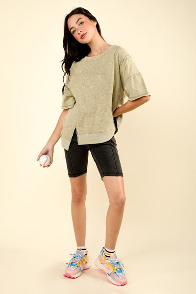giving it my all washed top | sage