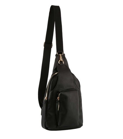 crossbody sling backpack | black