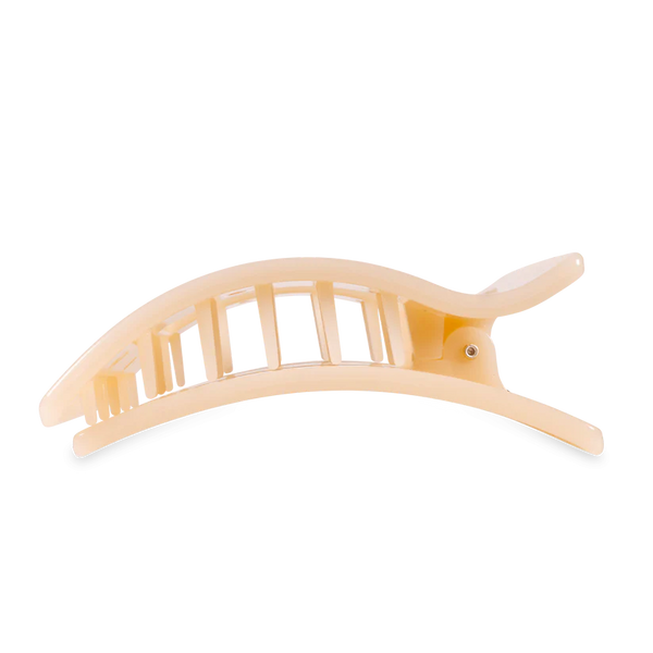 teleties rectangle flat clip, large | almond beige