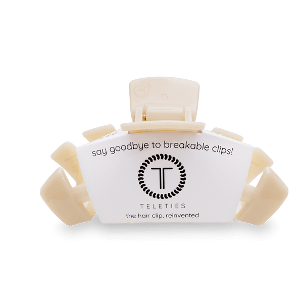 teleties classic clip, large | almond beige