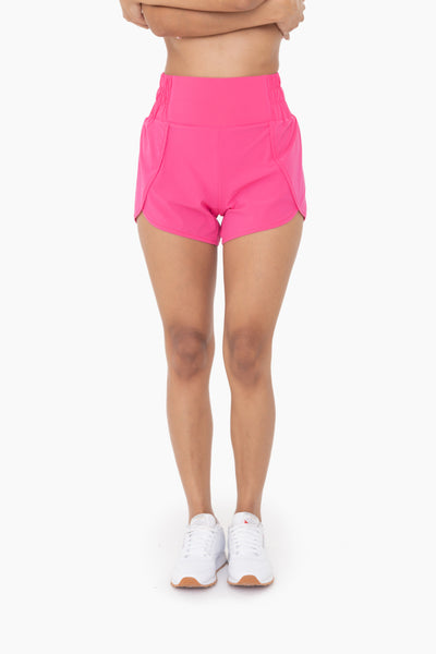 never looking back athleisure shorts | hot pink