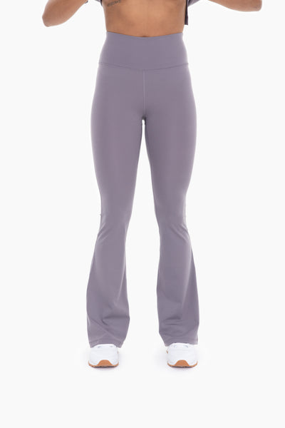 venice high-waist flare yoga pants | grey