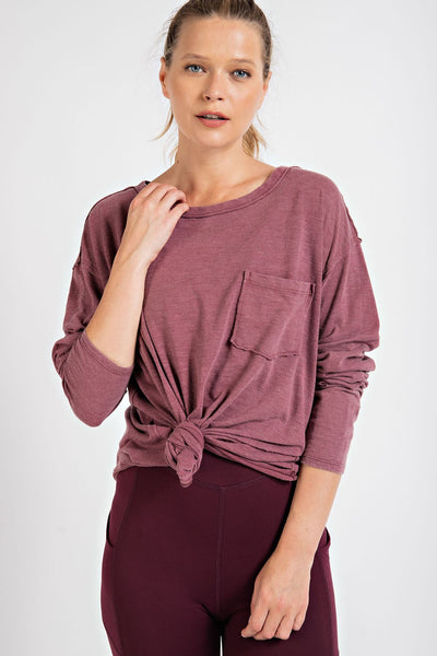 always low key mineral wash top | wine