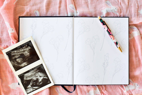 Dear Baby: Pregnancy Prayer Journal + Memory Book for Moms | Gray