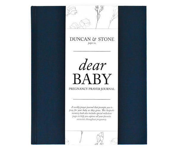 Dear Baby: Pregnancy Prayer Journal + Memory Book for Moms | Gray