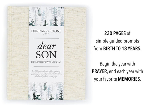 Dear Son Childhood Keepsake Book | Gray