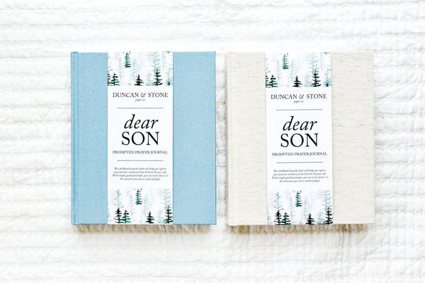 Dear Son Childhood Keepsake Book | Gray
