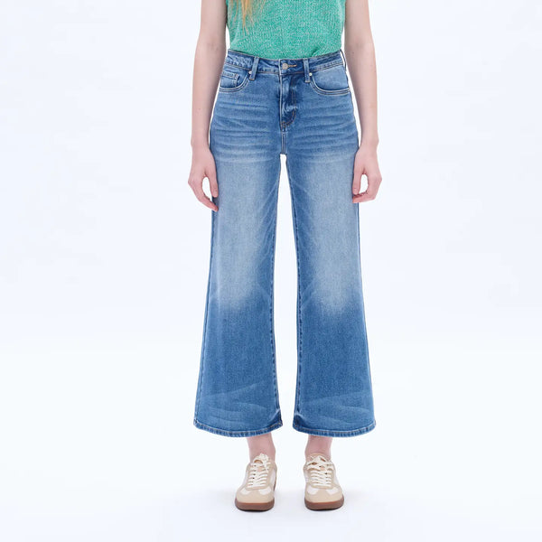 kathleen high rise wide leg jeans | medium wash