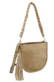 braided strap crossbody bag | stone