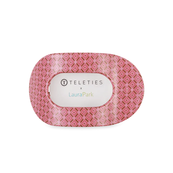 teleties x Laura Park round flat clip, small | berry cozy