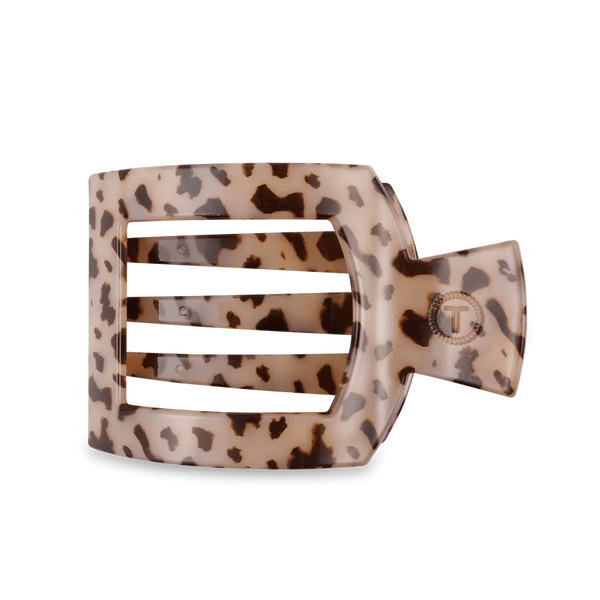 teleties square flat clip, large | blonde tortoise