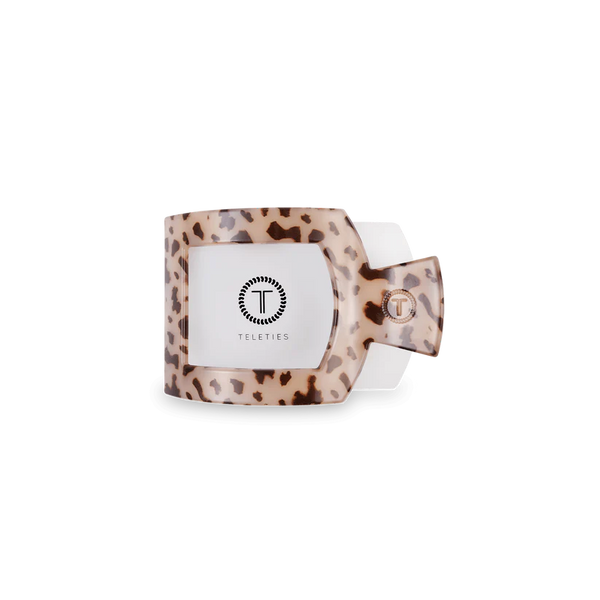 teleties square flat clip, small | blonde tortoise