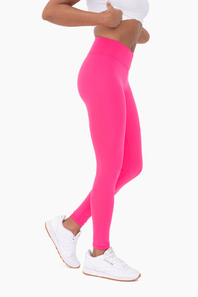 bring good energy crossover leggings | hot pink