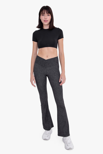 wait & see brushed flare leggings | black
