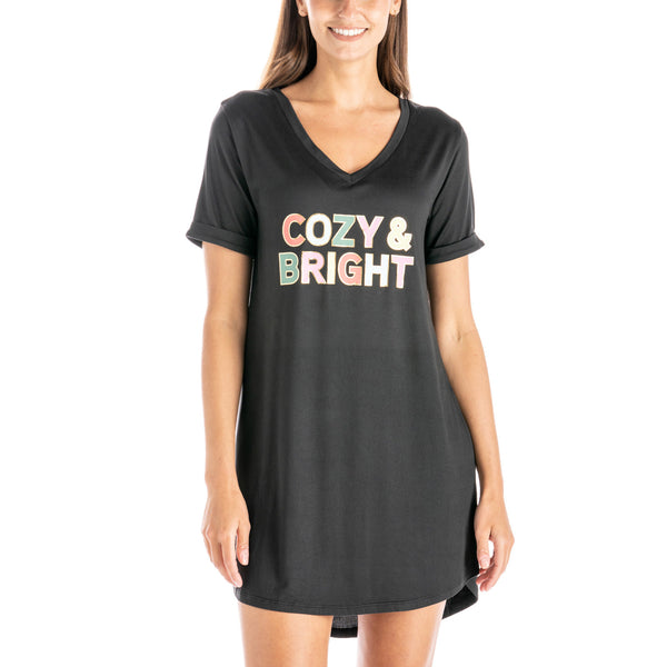 christmas night gown | cozy + bright