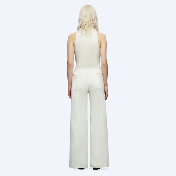 bryer mid rise wide leg jeans | gardenia