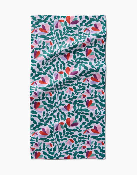 Spring Wavy Leaves Bar Towel