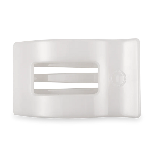 teleties rectangle flat clip, large | coconut white