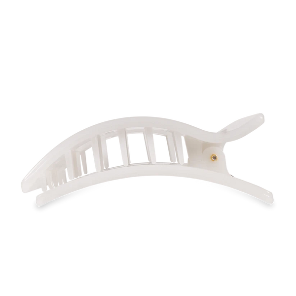 teleties rectangle flat clip, large | coconut white