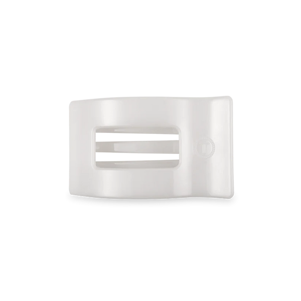 teleties rectangle flat clip, small | coconut white