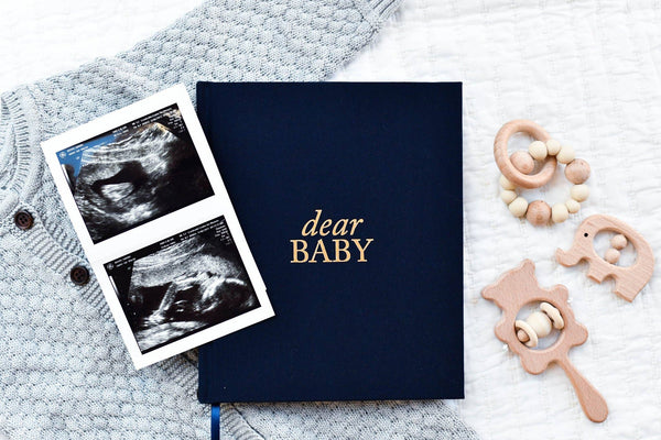 Dear Baby: Pregnancy Prayer Journal + Memory Book for Moms | Ivory