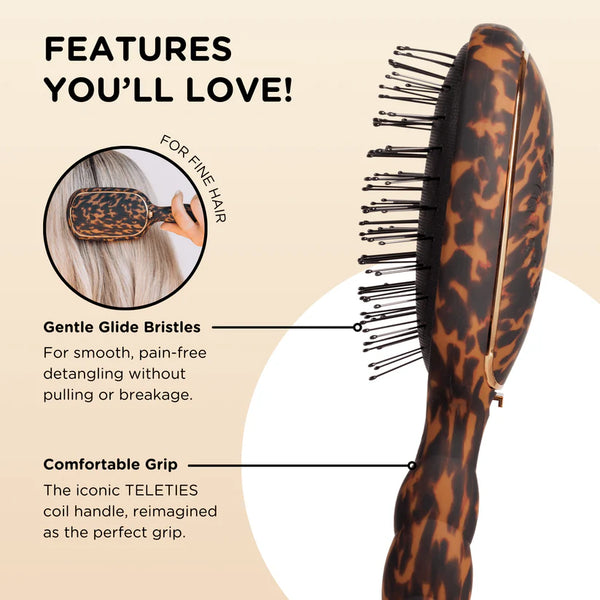 teleties detangler hair brush | fine hair