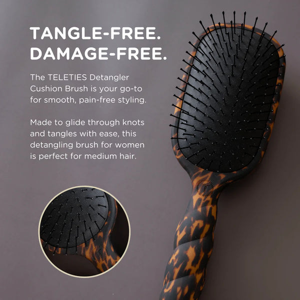 teleties detangler hair brush | medium hair